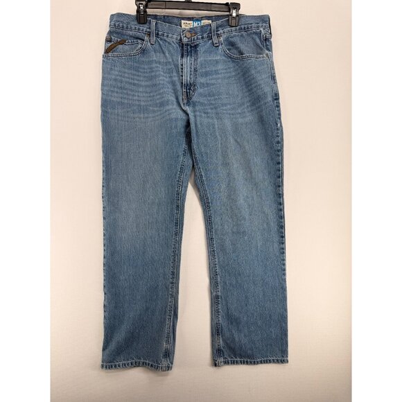 Ariat M2 Traditional Relaxed Boot Cut Blue Denim Mens 36x30 Western Rodeo - Picture 3 of 9